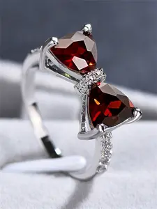 1 PC Luxury Cubic Zirconia Ring For Women For Wedding Engagement Party Jewelry Valentine's Day Gift