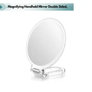 Double Sided Vanity Makeup Mirror with Stand – 1X/15X Magnifying Tabletop Mirror,Desk Mirror for Bathroom, Bedroom, Travel – Great Father’s Day Gift