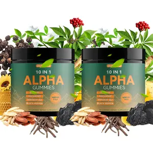 Alpha 10-in-1 Shilajit Gummies - Ashwagandha, Tongkat Ali, Maca Zero Sugar, Vegan Limited Edition Holiday Pack for Energy, Stamina & Focus - Black Friday & Cyber Monday Deal