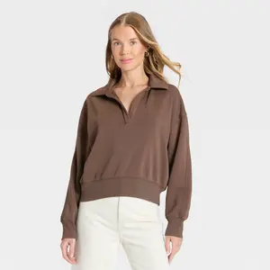 Women's Fleece Polo Sweatshirt - Universal Thread