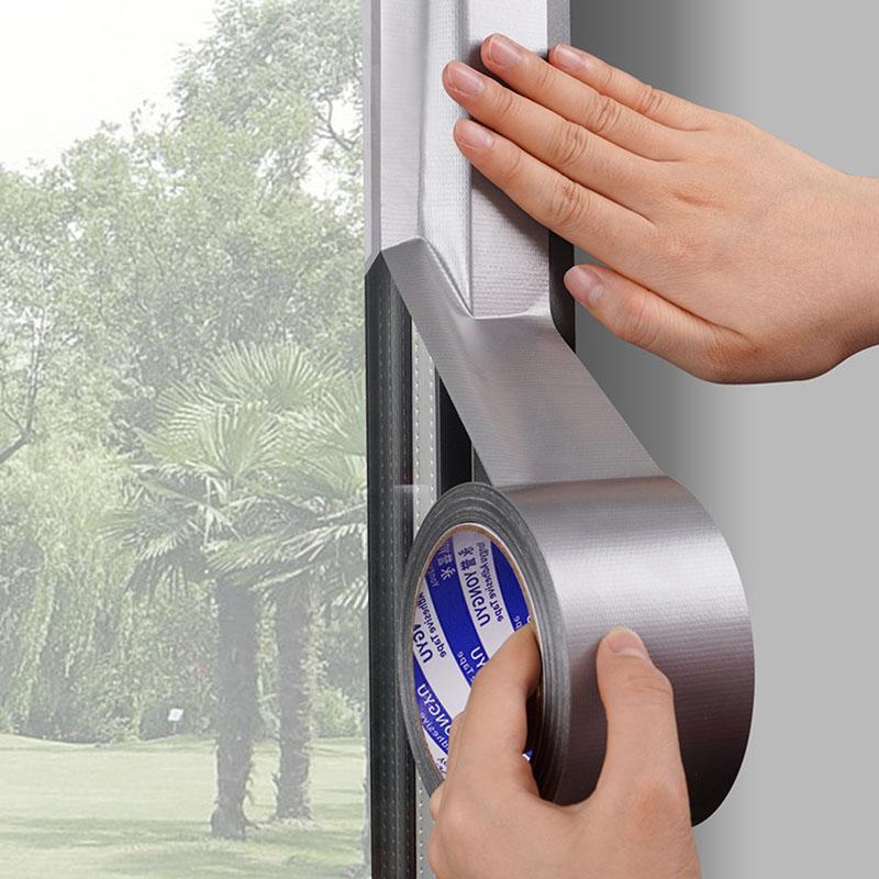 1 Rolls Windproof Tape Winter Window Insulation Cloth Base Sealing No Residue Single Sided Waterproof High Adhesive TapeTape for Insulation Windproof for Home Repairs Prevents Cold Air Drafts and Gaps