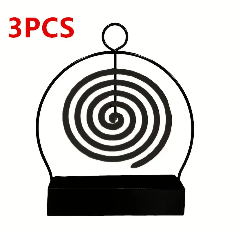 3pcs Mosquito Repellent Holders, Sandalwood Scented Diffusers, Metal Material, Ideal for Living Room, Bedroom, Outdoor Camping Decor, Bug Repellent