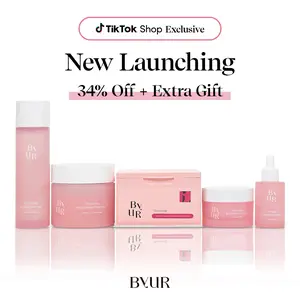 [ByUR] Vitamin C Glow Bundle Set - 5 Steps Korean Skincare Brightening Dark Spot and Blemish Care for Dull Skin Glow Radiance Vitamin C and Niacinamide Pore Refining, Mother's Day Gift