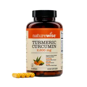 NatureWise Turmeric Curcumin with Black Pepper 2600mg - Ultra Absorption Turmeric Curcumin Supplement + BioPerine - Naturally-Sourced, Vegan, Non-GMO, USA Manufactured