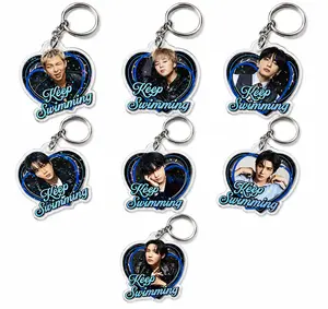 Keep Swimming Acrylic Keychain 2 Sides, Arirang Tour, Decor Bag, Gift For Her, Gift For Army, Birthday Gift, Gift For BFF
