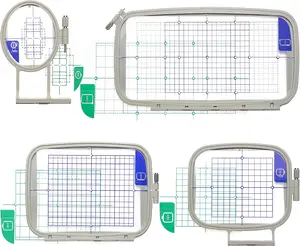 New brothread Embroidery Machine Hoop 4 in 1 Set(SA442+SA443+SA444+SA445) for Brother PE900 SE2000 PE800 SE1900 SE1950 PE780D 770 700 750D SE1800 Innovis1250D/1200 PC8500 Babylock Accord Emore Ellure