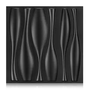 FLOLEOPA PVC Plastic 3D Wall Panels, Waterproof and Fire-Resistant, 11.8x11.8 inches, Approx. 1mm Thickness. Ideal for Living Rooms, Bedrooms, Hotels, Offices, Game Rooms, and TV Feature Walls. Modern Home Decor Vinyl. Includes Installation Accessories.