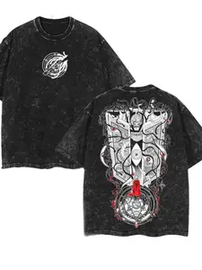 Fullmetal Alchemist Truth Gate Crewneck T-Shirt, Brotherhood Dark Alchemy Shirt, Vintage Anime Top, Casual Fitted Graphic Tee for Men and Anime Fans