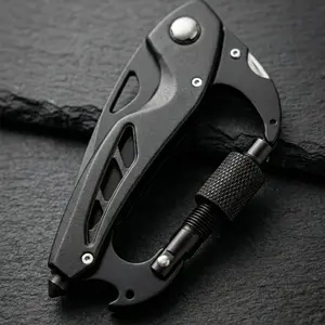 Outdoor Folding Knife StoneRidge Tools 5-in-1 Tactical Carabiner Multitool - Folding Pocket Knife, Glass Breaker & Screwdriver| EDC Survival & Wilderness Gear,Portable for Hiking,Camping,Fishing,Perfect for Gift