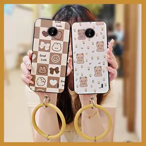 Creative Cartoon Phone Case For Nokia C10/C20 Soft Case Bracelet Back Cover Dirt-resistant Waterproof Protective Anti-knock Youth heat dissipation Solid Color Funny Personality