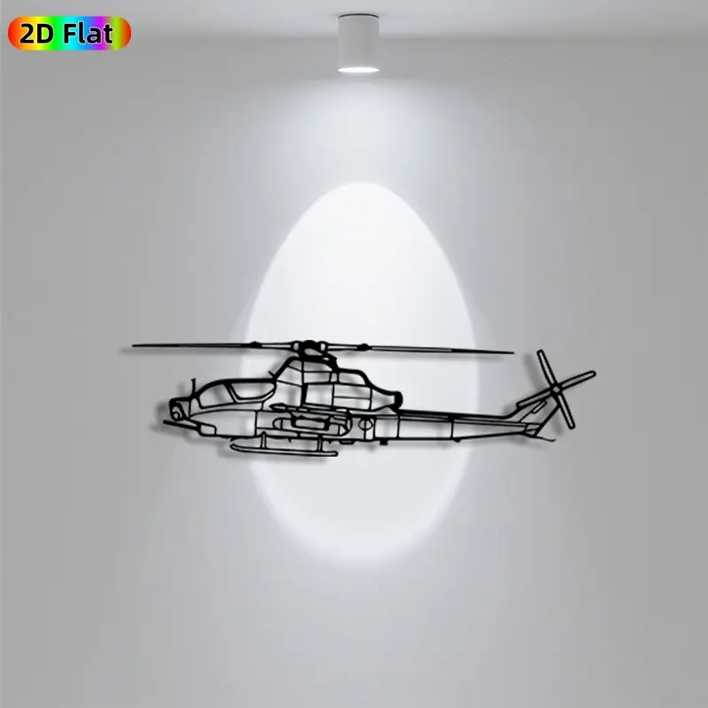 1pc Avant-Garde Helicopter Metal Wall Art & Statue Mural, Iron Craft, Aesthetic Wall Decor, Decoration Items, Perfect for Garage, Workshop, Patio Wall Decor, Intricate Craftsmanship, Artistic Metalwork, Father's Day Decor, Ideal Gift for Trend Seekers
