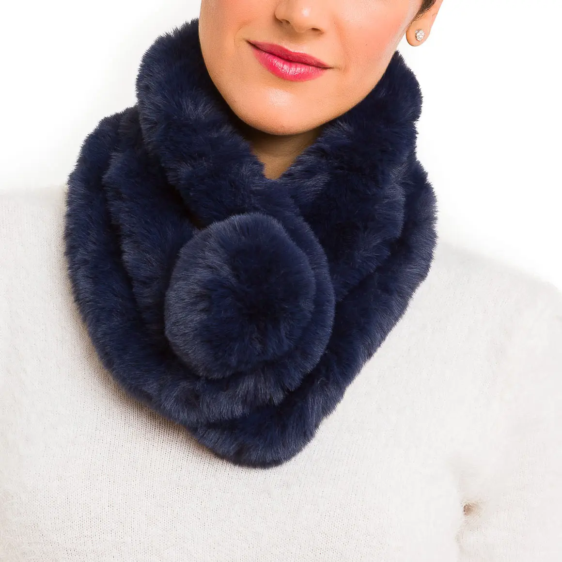 Fur Collar Scarf for Women Faux Fur Scarves Neck Shrug