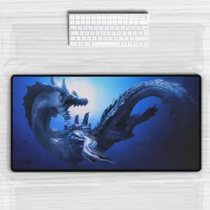 MONSTER HUNTER Mousepad - Gaming Desk Mat | LAGIACRUS | in the Blue - xl mouse pad | Gift idea | Playmat | Home Office | Room Decor | PC Accessories