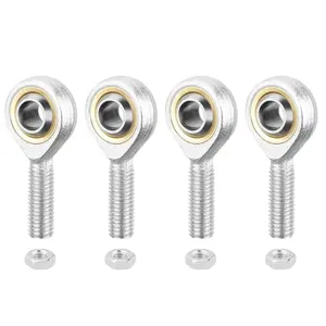 SA10T/K Rod End Bearing, 4pcs 10mm Bore Self Lubricating M10x1.5mm Metric Male Thread Right Hand Heim Joint with Jam Nuts