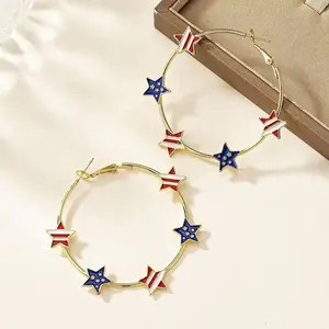 Independence Day Five Star Dripping Earrings