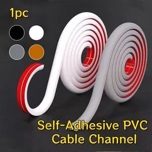 A 1.5CmX3-Meter Long Self-Adhesive PVC Cable Channel for Surface Mounting, Designed to Hide Wires And Prevent Tripping, Cable Organizer.