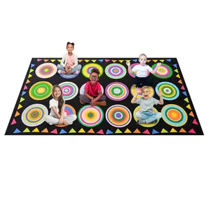 Booooom Jackson Colorful Seating Classroom Carpet, Area Rug for School Educational