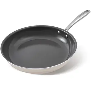 Cookersway 9.5Inch Ceramic Nonstick Skillet - PFOA/PTFE/PFAS Free, Induction/Oven/Dishwasher Safe