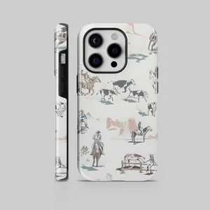 Western Cowboy Phone Case Rodeo TOUGH Cover for iPhone 16 Pro Max, 15 Plus, 14, 13, 12, 11, XS & Samsung S25, S24, A56, A55, Pixel 9 Pro, 8