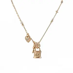 American Vintage Daisy Necklace Love Lock Sweater Chain