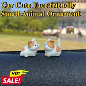 Car ornaments center console screen cute small animal ornaments kiss the cheek car interior decoration ornaments