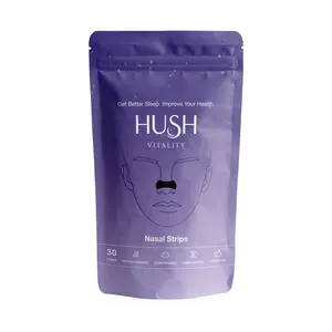 HUSH Vitality Breathing Strips - 30 Hypoallergenic Nasal Supports for Better Sleep & Comfort - Ideal for Allergies & Snoring Relief - Soft Skin-Safe Adhesive - 35g - Effective