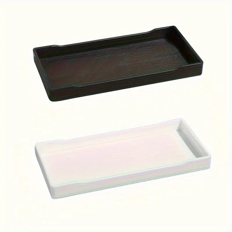 Creative Toiletry Storage Tray, Plastic Wood Grain Tray, Used To Place Toiletries, Tea Cups and Teapots Ramadan Serving Tray