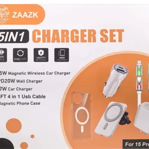 5 in 1 Charger Set Kit Box - Compatible Chargers for Smartphones, Tablets, and Electronic Devices 4