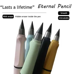 6pcs of Eternal Pencils in Random Colors for Drawing / Student Classroom Notes / Office Meeting Records,  Eraser, Drop-Resistant, Durable Inkless Pen, Perfect for Back-to-School / Graduation Season