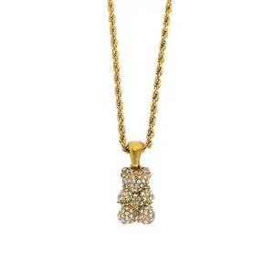Ahava Bear Necklace - Gold