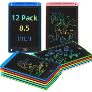 12 Pack LCD Writing Tablet for Kids, 8.5 Inch Colorful Doodle Board Drawing Tablet, Erasable Doodle Pad for Toddlers, Educational Learning Toys Birthday Gifts for Boys Girls Age 3 4 5 6 7 8