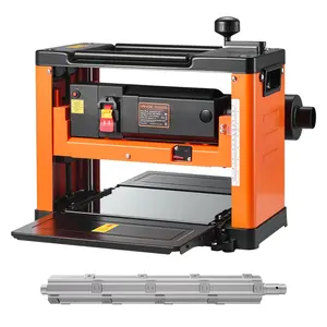 VEVOR 13-Inch Benchtop Thickness Planer Tool, Portable Woodworking Power Tool with Handle, 2000W 23500 RPM Motor, Spiral-Style Cutterhead with 24 Inserts, Single Speed, for Hard & Soft Wood