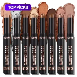 8 Colors Glitter Eyeshadow Stick Set, 8-Piece Highlighter Eye Shadow Pencil Crayon, Colorful Waterproof Eye Makeup Set