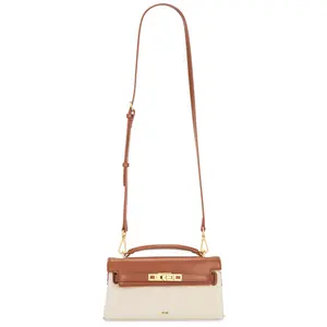 JW PEI Noor Top Handle Bag in Brown Canvas