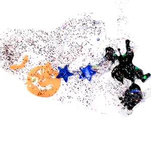 Lollipop Friday Halloween Hair Glitter Gel - Ghosts, Pumpkins and Witches for Festive Haircare, Spooky Sparkle - Shimmer, Gentle