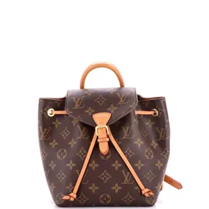 Pre-owned Louis Vuitton Canvas Coated Backpacks Montsouris NM Backpack Monogram Canvas BB by Rebag