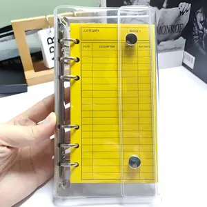 Budget Binder A6, Cash Envelope System, Clear PVC Binder with 12 Budget Envelopes, Money Organizer Wallet, Expense Tracker, Savings Binder, Bill Organizer, Budget Planner for Women & Family, Ideal for Tracking Income And Savings Challenges