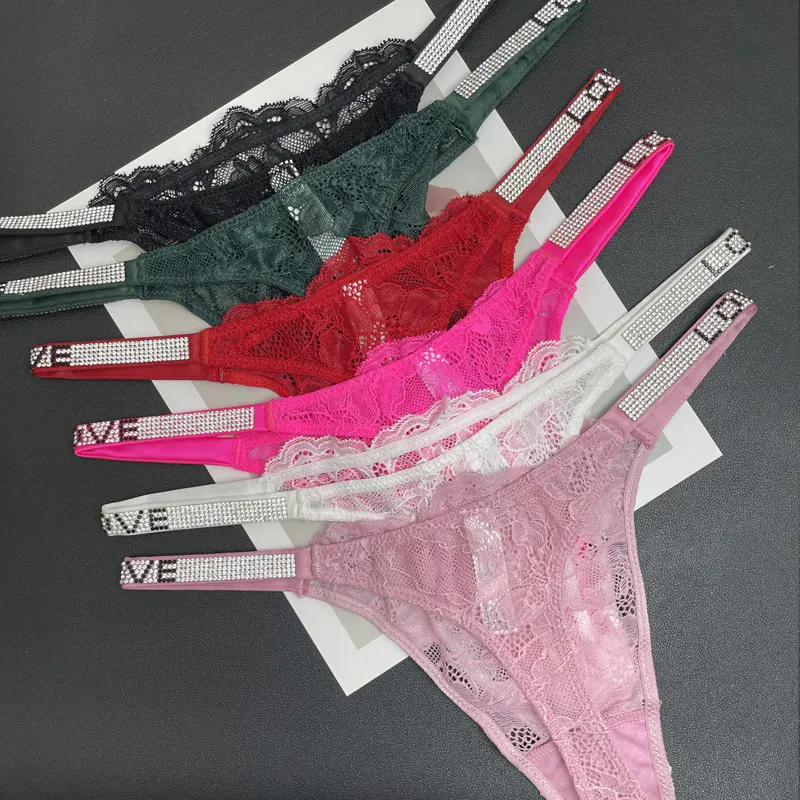 Classic panties high-waisted lace briefs thongs  bare-waisted panties Multiple Bold Colors Delicate Lace Sparkly -Super Glam and Seductive Perfect for Adding a Touch of Shine to Your Lingerie Collection