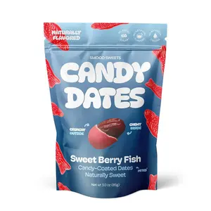 AFFILIATE SAMPLE ONLY (NOT FOR SALE) – 1 Pack Sweet Berry Fish Candy Dates – Naturally Flavored Berry Fruit Snack Bites | Soft & Chewy Treat