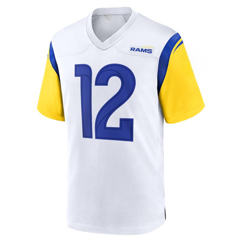 Unisex Football Playoff Nacua Rams Game Player Jersey - White