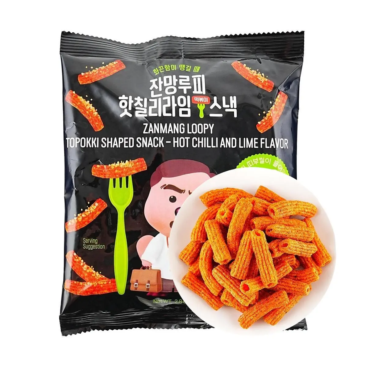 ZANMANG LOOPY Korean Spicy Chili Lime Tteokbokki Snack 80g