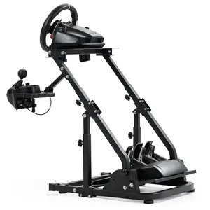 Dardoo Foldable Racing Steering Wheel Mount (with Reinforcement Bar) Supports angle and height adjustment, compatible with multiple mainstream vehicle models on the market. Does not include steering wheel, handbrake, gearshift lever, or pedal assembly.