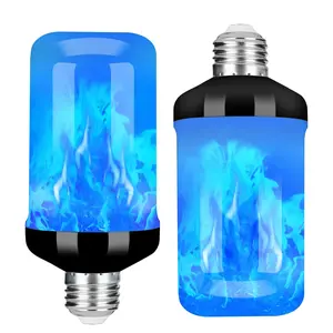 LED Flame Light Bulb with Inverted Effect, E27 Base Flashing Lamp for Halloween Christmas Outdoor Indoor Home Decoration, Glowing Led Lights
