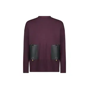 Aurora Leather Pocket Sweater