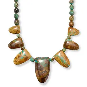 Mine Finds by Jay King Heavenly Well Turquoise Beaded Sterling Silver Necklace