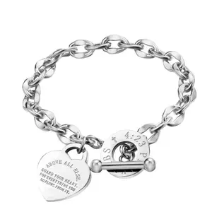 Proverbs 4:23 Toggle bracelet 925 sterling silver | Shiny Habits