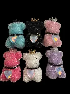 SUG5- (1PC) Choose Your Color/Design- 36MM Large Size Sugar Coated Bear Bead