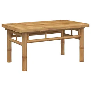 vidaXL Coffee Table, Side Table, Accent Table for Living Room Bedroom Hallway Office, Sofa Table, Patio Furniture, Modern Style, Bamboo 366468