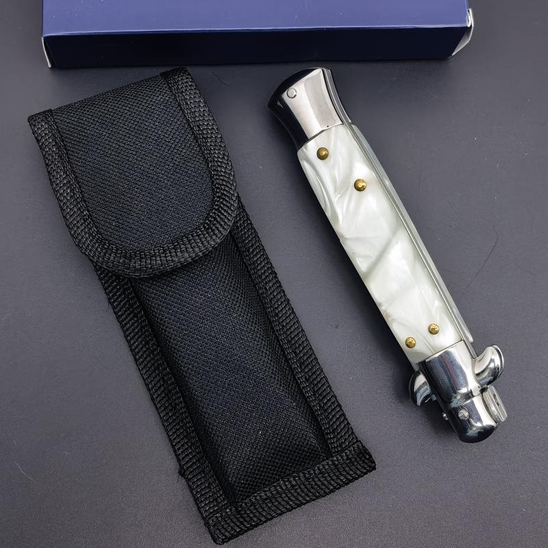 9-inch pocket knife, outdoor EDC folding knife, outdoor survival equipment, sharp blade, non slip handle, suitable for outdoor camping, fishing tools, barbecue and other purposes, holiday gifts for men and women