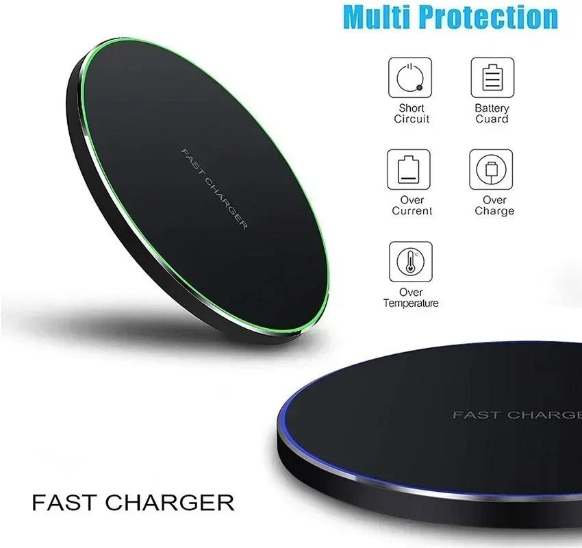 LED Light Wireless Charger Pad Universal Compatibility Fast Charging Station LED Light Wireless Charger Pad Universal Compatibility Fast Charging Station
